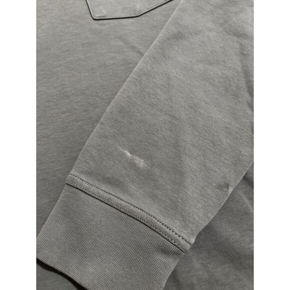 Van Heusen Gray Crewneck Sweatshirt M Minimalist Casual Pullover With Pocket - Picture 5 of 9